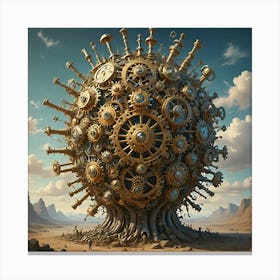 Mechanical Sphere Of Time Canvas Print