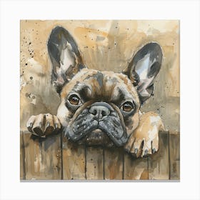 Portrait Of A French Pug Canvas Print