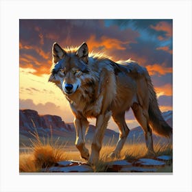 Wolf Painting 3 Canvas Print