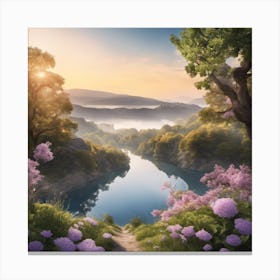 Pastel Skies and Gentle Waters Canvas Print