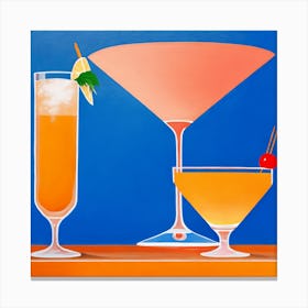 Three Cocktails Canvas Print