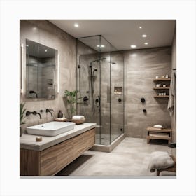 Modern Bathroom art 1 Canvas Print