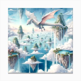 Dragons In The Sky Dreamscape Canvas Print