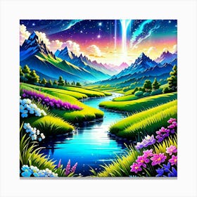 Rainbow In The Sky Canvas Print