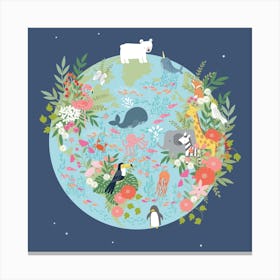 Our Planet Square Canvas Print