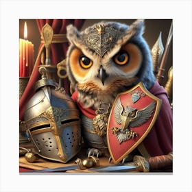 Knight Owl Canvas Print