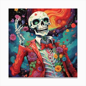 Day Of The Dead Skeleton 3 Canvas Print