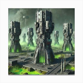 Sentry Towers Canvas Print