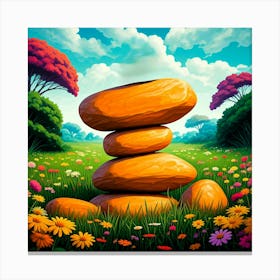 Stack Of Stones 3 Canvas Print