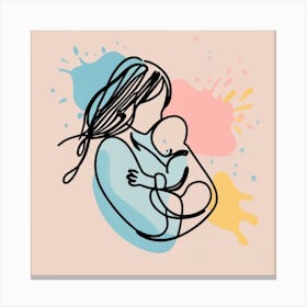 Mother And Child 4 Canvas Print