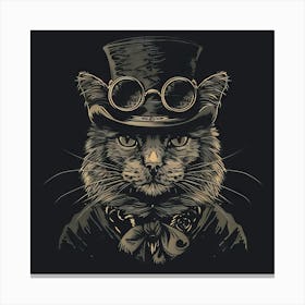 Steampunk Cat 37 Canvas Print