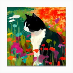 Cat In The Meadow Canvas Print