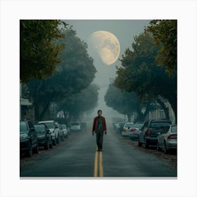 Man In The Red Coat Canvas Print