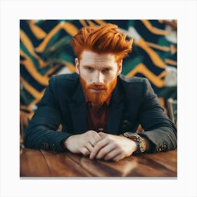 Portrait Of A Man With Red Hair Canvas Print