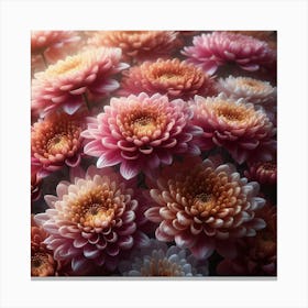 Chrysanthemums flowers 3 Canvas Print