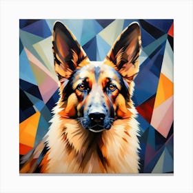 Abstract modernist german shepherd dog Canvas Print