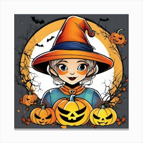 Halloween Witch 3 Canvas Print