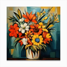 Flowers In A Vase 6 Canvas Print