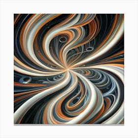 Interstellar laser light line pattern abstract art 4 Canvas Print