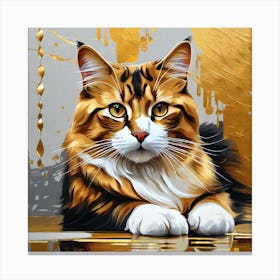 Cat Painting 8 Canvas Print