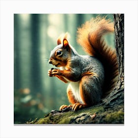 Squirrel In The Forest 223 Canvas Print
