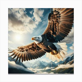 Bald Eagle In Flight 1 Canvas Print