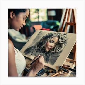 Portrait Of A Woman Canvas Print