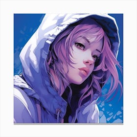 Anime Girl With Pink Hair Canvas Print