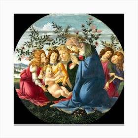 Sandro Botticelli 1445 1510 Madonna Adoring The Child With Five Angels From 1490 Canvas Print
