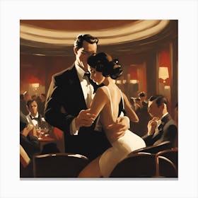 A Collection Of Jack Vettriano Prints Portraying 1 Canvas Print