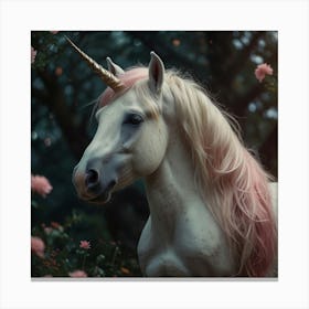 Unicorn In The Forest 10 Canvas Print