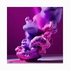 Purple Liquid abstract art Canvas Print