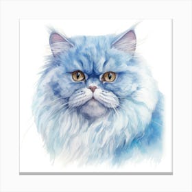 Blue Persian Cat Portrait Canvas Print