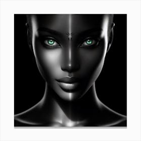 Black Woman With Green Eyes 25 Canvas Print