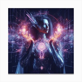 Cybernetic Woman Canvas Print