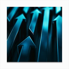 Blue Arrows Canvas Print