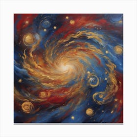 Cosmic Harmony In Oil Painting 2 Canvas Print