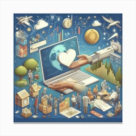 Isometric Illustration 1 Canvas Print