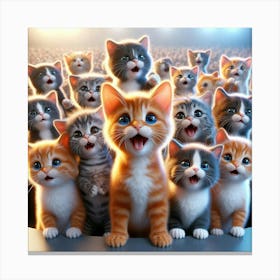 Group Of Kittens Canvas Print