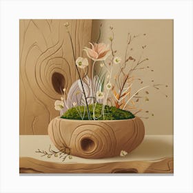 Moss In A Bowl Canvas Print