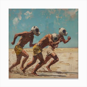 Men Running Desert 2 Fy S Canvas Print