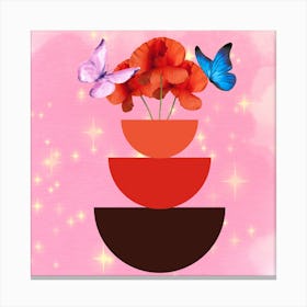 "Butterflies and Blossoms: A Bohemian Dreamscape" Canvas Print