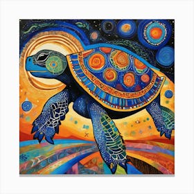 Turtle In The Sky 2 Canvas Print