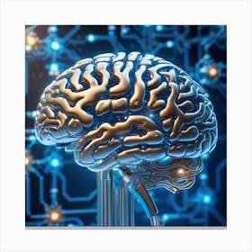 Artificial Intelligence Brain 48 Canvas Print