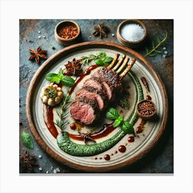 A Beautifully Plated Dish Called Hannibal’S Flame Canvas Print