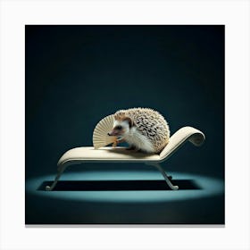 Hedgehog On A Chaise Lounge Stampe su tela