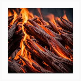 Close Up Of Fire Canvas Print