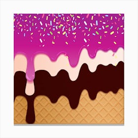 Ice Cream With Sprinkles 3 Canvas Print