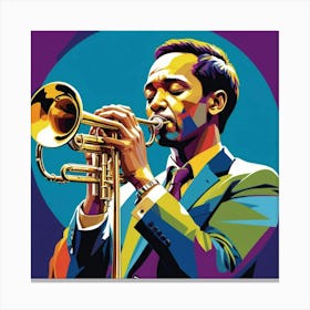 Albedobase Xl Geojazz Trumpet Musician Pop Art Wpaplogy 2 (1) Canvas Print