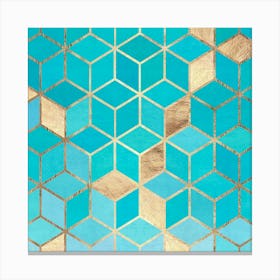 Geometry with golden lines 8 Canvas Print